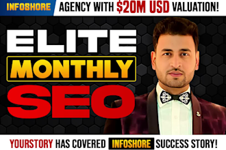 do monthly SEO high da backlinks service package with white hat link building