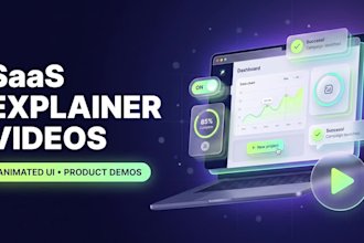 create a saas explainer video with animated UI