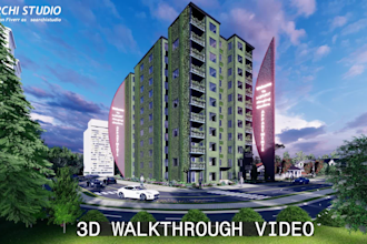 develop render 3d exterior apartment complex, community lot, townhouse, townhome