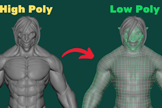 optimize your high poly model into game ready mesh