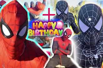 create a happy birthday video with spiderman birthday video