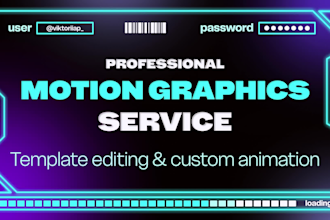 create custom motion graphics or edit after effects templates