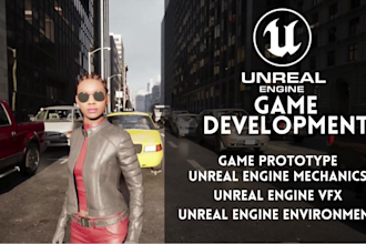 do unreal engine game development, unreal engine game, mechanics or prototype