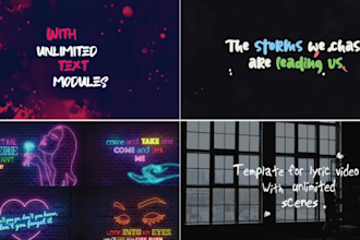 create a dance music video or lyric video with stock footage