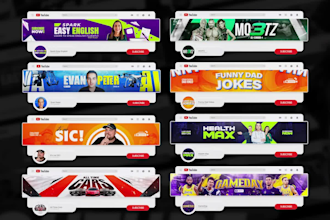 design strategic youtube banner and logo