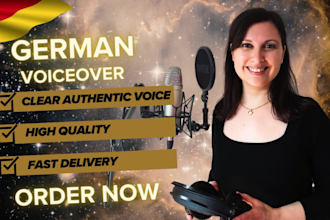 record a female voice over in a clear and direct voice