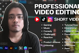 do professional short video editing