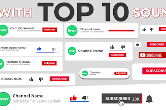 create outstading subscribe button with sound effect