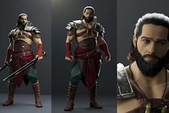 do high quality 3d character modeling and 3d rigging