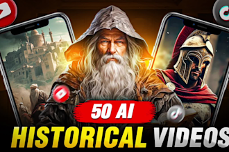 create ai history documentary videos for youtube videos, shorts