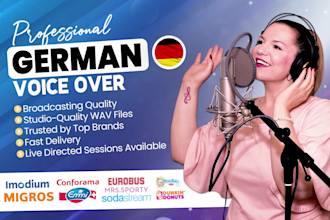 record a professional german female voice over