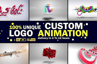 create 4k animated logo animation or youtube intro video
