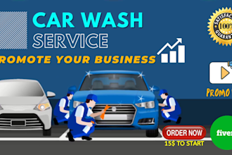 create car wash animated promo video