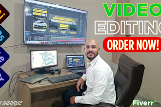 do video editing for youtube, tiktok and instagram reels
