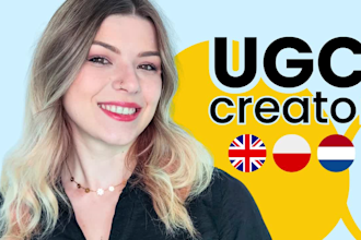 create ugc video ads in english, dutch or polish