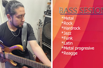 be your pro level session bass player