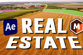 do real estate and drone video editing with motion graphics
