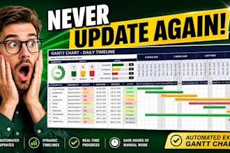 create microsoft excel project schedule gantt chart timeline