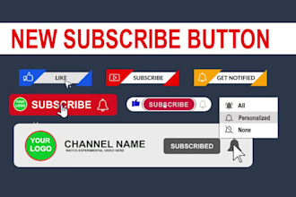 create youtube like and subscribe button animations
