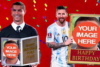 make cristiano ronaldo and messi happy birthday video greeting