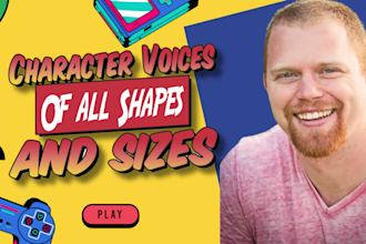 be your video game voice actor for rpg, anime, and animation