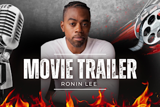 record a cinematic black male voice over for epic trailers