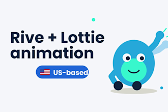 create interactive rive and lottie character animations for app and web