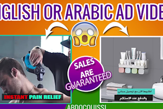 make a video ad for dropshipping arabic cash on delivery