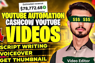 make top 10 faceless videos, cash cow video editing, youtube automation channel