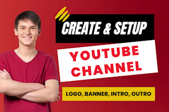 create and set up youtube channel with 50 shorts