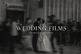 do cinematic romantic wedding video editing and color grade
