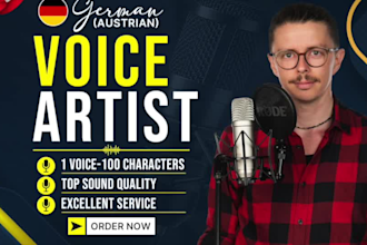 record a german male voiceover in a remarkable  voice