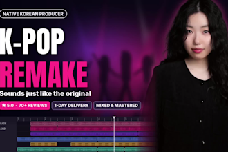 remake any kpop or jpop instrumental note for note as a native korean producer