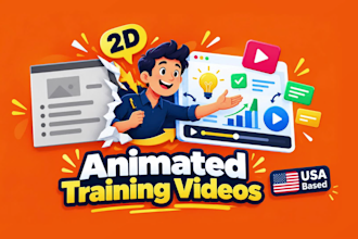 create 2d animated elearning course videos and corporate training videos