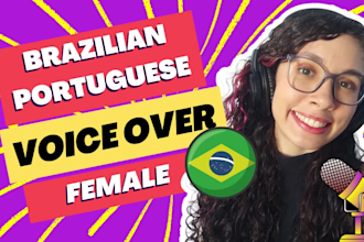 record female or male voice over in brazilian portuguese
