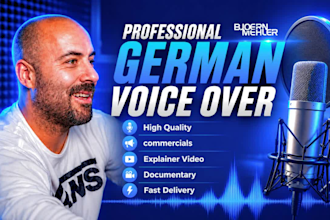record a passionate male voice over for your project