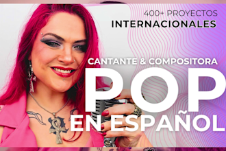 cantante profesional para pop en español y bilingüe