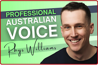 record a natural australian male voice over for commercial or corporate projects