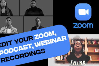 edit zoom meeting, podcasts,webinars recordings