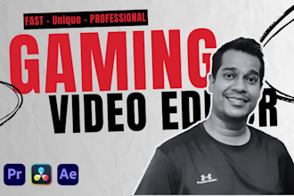 do professional video edit for gaming video gameplay