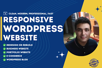 build responsive wordpress website design, redesign, and development, blog