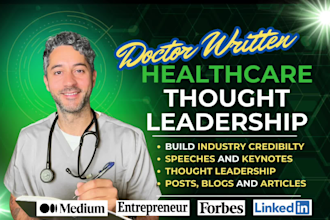 make you a thought leader in healthcare