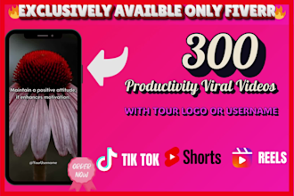 create productivity quotes videos for reels shorts tiktok with logo