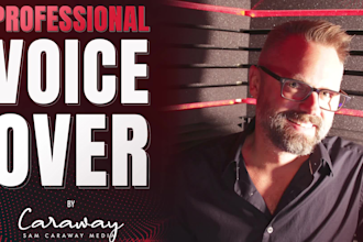 record a professional all natural american male voice over in 24 hours or less