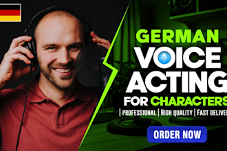 record a professional german male voice over for video games and animation