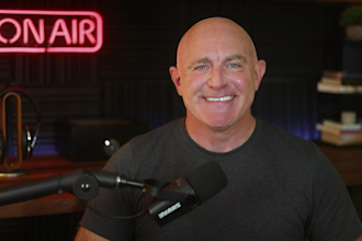 create a podcast spokesperson video with microphone