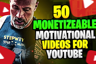 create monetizeable motivational videos for youtube channel