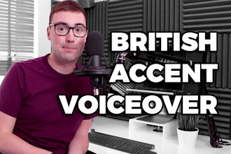 record a professional male british english voiceover