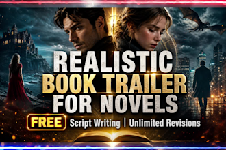 create a cinematic and engaging book trailer for your novel