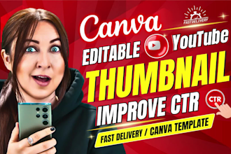 design unique canva youtube thumbnail templates